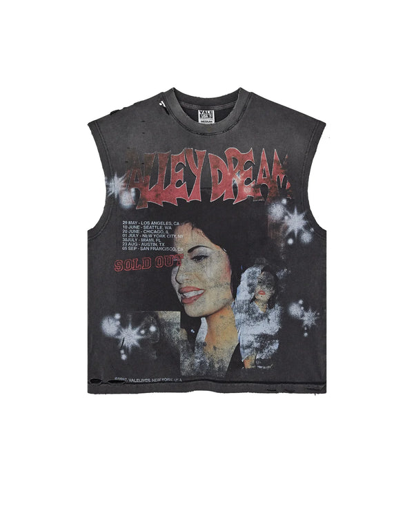 VALE BLACK LA FLOR MUSCLE TEE