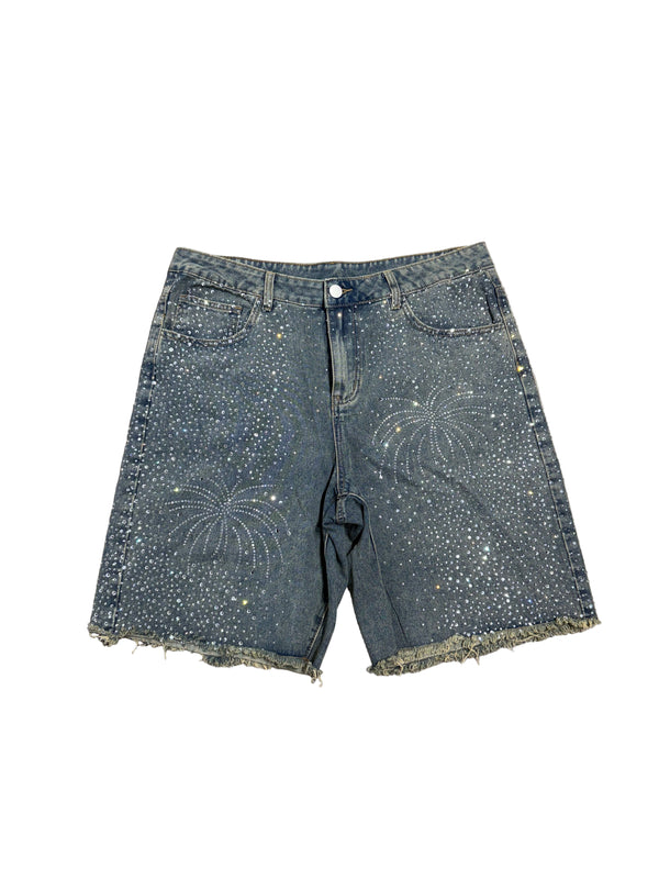 Blue Washed Firework Jorts