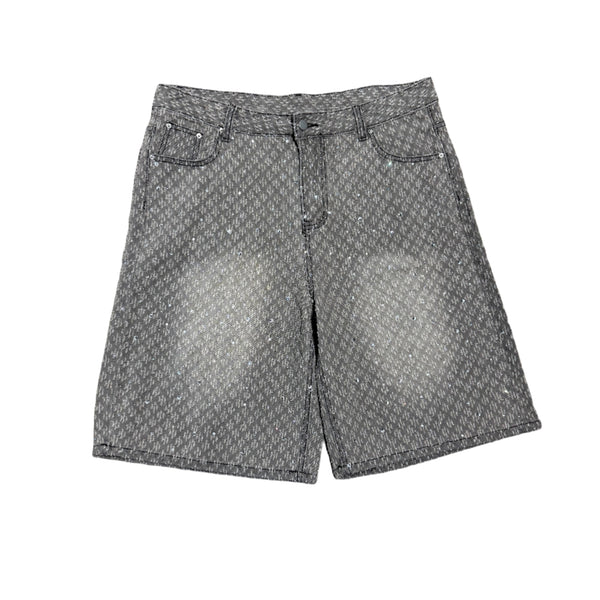 Grey Distressed Jorts