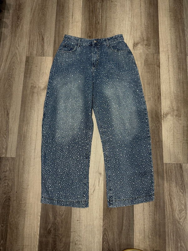 Textured Blue Jeans