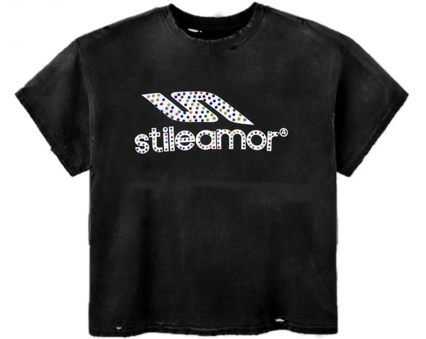 Black Colorāto Rhinestone Tee