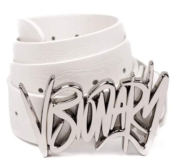 VISIONARY “BARBWIRE ” BELTS ( WHITE)